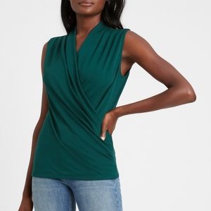 Sleeveless wrap top